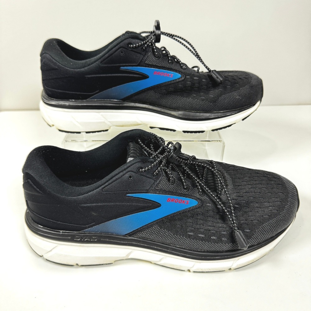 Brooks Dyad 11 Men 10.5 4E Extra Wide Black Blue Walking Orthotic Shoes